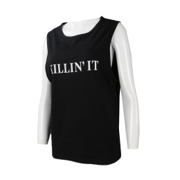 VT199 大量訂做女裝背心T恤 團體訂購背心T恤 澳洲 ijasportswear 設計背心T恤供應商    黑色 VT199 大量訂做女裝背心T恤 團體訂購背心T恤 澳洲 ijasportswear 設計背心T恤供應商    黑色